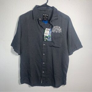 KAVU Elysian Brewery Employee Cohen Button Up Casual Shirt NWT Men’s S